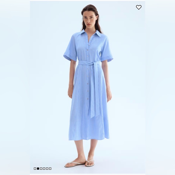 H&M Tie-Belt Shirt Dress - Picture 1 of 7